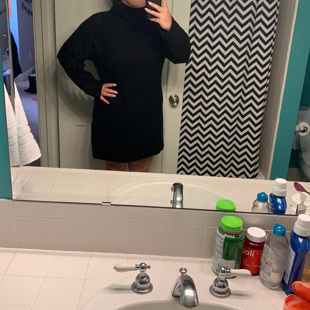 Turtle Neck Sweater Dress